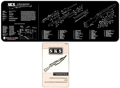 Ultimate Arms Gear Gunsmith & Armorer s Cleaning Work Tool Bench Gun Mat For The SKS 7.62x39mm Rifle + SKS Gun Instruction Technical Manual Book Official US Army Military Reproduction
