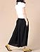 Mordenmiss Women's New Elastic Waist Wide Leg Pants with Pockets (L, Style 1-Black)