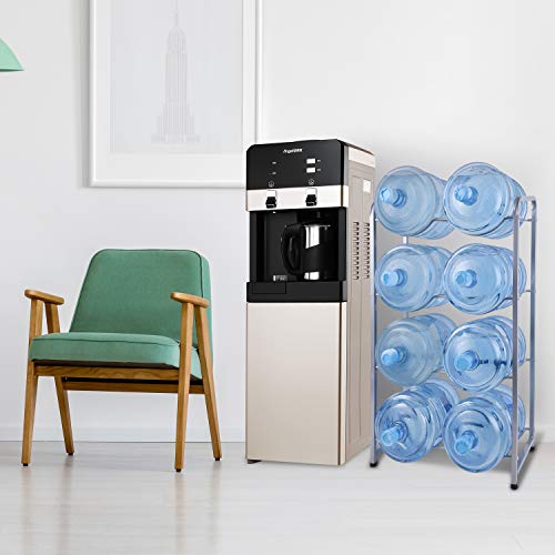 Ationgle 5 Gallon Water Cooler Jug Rack for 8 Bottles, 4Tier