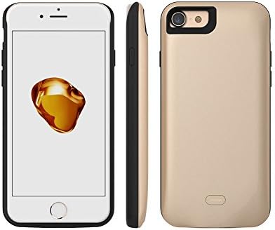 BAYMAX IPhone 7 Battery Case,iPhone Portable Charger iPhone 7/6s/6 2017 New Charging Case 5200mAh Extended Battery Pack Power Cases Juice Bank Cover(Gold)