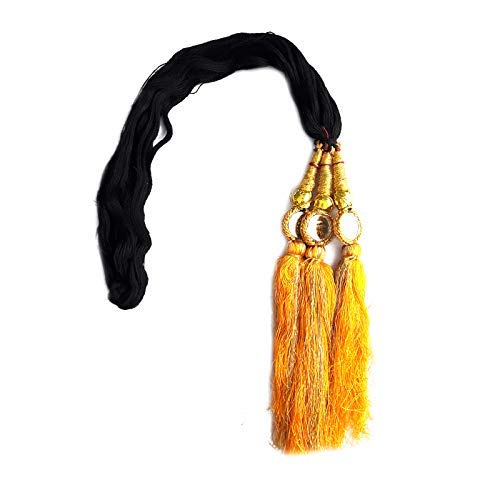 Rapidsflow® Hair Parandi For Kids/Hair Punjabi Paranda For Kids Girls/Hair Paranda Choti For Kids Length 20inch (Yellow)
