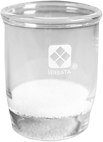 Vee Gee Scientific 1305-140A Sibata Gooch Crucibles High Form with Partly Coarse Fritted Disk, 60 mm Height, 40 mm Wide, 40 mm Length, 30 mL, Borosilicate Glass (Pack of 3)