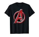Marvel Avengers Classic Red Beveled Logo Graphic T-Shirt