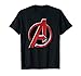 Marvel Avengers Classic Red Beveled Logo Graphic T-Shirt
