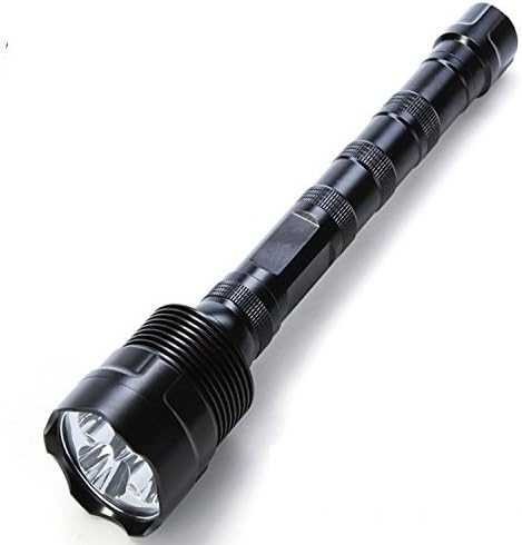 ECBUY Super Bright 3800 Lumens 3 x CREE XM-L T6 LED Flashlight Torch 5-Mode Rugged Aluminum Construction Flashlight Torch For Hiking Camping Emergency with 3 x 18650 battery (not included) by ECBUY