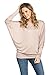 Frumos Womens Long Batwing Sleeve Drape Jersey T Shirts Tunic Top