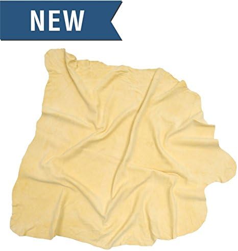 Natural Chamois Towel 6.5 Sq Ft (Mega Size) Drying Cloth for Cleaning Car, Boat, & Home