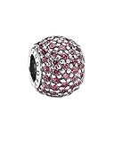PANDORA Silver & Red Cz Charm