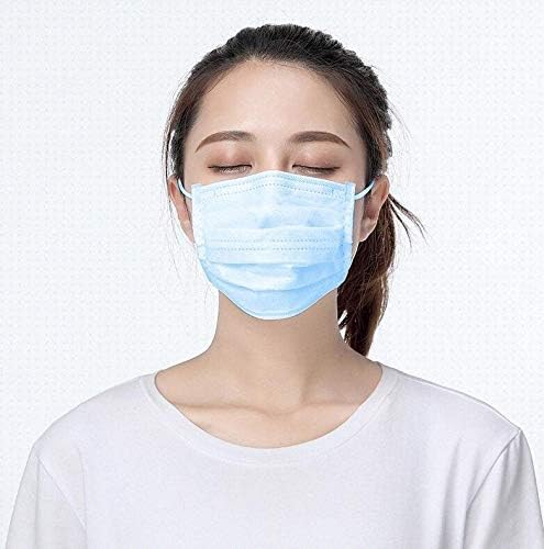 100PCS Disposable Earloop Mouth Face 𝐌𝐀𝐒𝐊 3-Layer 𝐌𝐀𝐒𝐊s 100PCS Safety Protection Anti Dust 𝐌𝐀𝐒𝐊