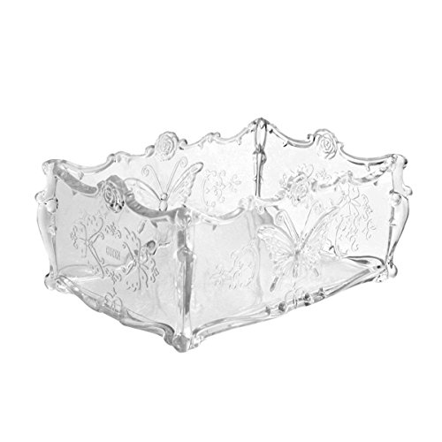 Windspeed Acrylic Makeup Storage Organizer Box Retro Rose Pattern Cosmetic Box (Clear)