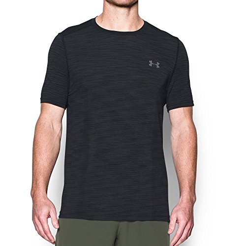 Under Armour Men's Threadborne Seamless T-Shirt, Black/Graphite, Small