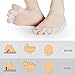 Toe Stretcher and Toe Separators, 5 Hole Soft Silicone Toe Spreaders for Bunion, Pain Relief and Stretching Gel Toe Separators (Two Pairs)