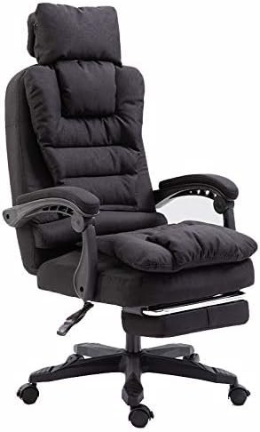 LJHA Cloth 360° Swivel Chair, Company Lounge Chair with Detachable Headrest Study Office Computer Chair Lifting - Adjustable Tilt Cushioned Seat, 6 Colors Leisure Chair