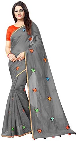 Radiance Star Pure Cotton Saree (Rss-1591_Grey_5.5 Meters)