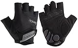 SANTIC Classic Fingerless Cycling Gloves with Shock-absorbing Foam Pad Breathable Half Finger Moutain Bike Bicycle Riding Gloves for Men and Women