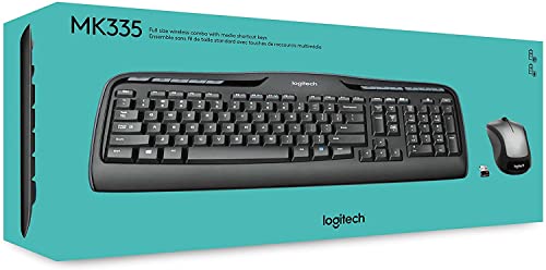 LOGITECH MK335 WIRELESS KEYBOARD AND MOUSE COMBO – BLACK/SILVER