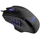 Havit Gaming Mouse 16400 DPI Computer Mouses for laptop Laser MMO RGB Ergonomic Wired USB Mice RGB with 19 Programmable Buttons Optical Sensor Pixart PMW3360