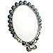 Ivenf Vintage Metal Oval Make-Up Hand/Table Mirror, Peacock Spread Tail, Blue