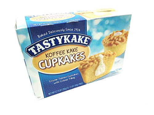 Tastykake Coffee Cake Breakfast Cake Variety Pack | 4 Family Size Boxes | Koffee Kake Juniors & Cream Filled Koffee Kake Cupcakes with
