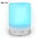 Essential Oil Diffuser MECO Arotherapy Diffuser Aroma Diffuser Ultrosonic Cool Mist Diffuser 300ml Humidifier with 7 Color LED Lights Waterless Auto Shut-off for Home Bedroom Office