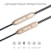Headphones In-Ear Earbuds Earphones, Acode 3.5mm Metal Housing Magnetic Best Wired Bass Stereo Headset Built-in Mic/Hands-free/Volume Control+Carrying Case+3 Pair EarBuds (S/M/L) (Gold)
