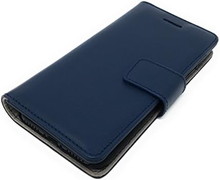 DFY Mobile Leather Wallet Case for Iphone 8/7 - with Protective cover and Magnetic Closure (Blue)