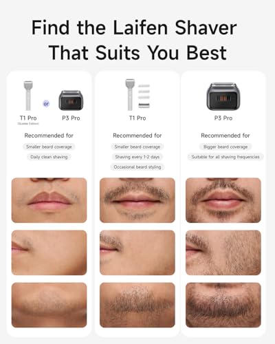 Laifen T1 Pro 1-Blade Electric Shaver - Stubble Edition, High-Speed 12,000 Cuts/Min, 120-Min Runtime, Rechargeable Electric Razor for Men, Wet & Dry Shaver, IPX7 Waterproof (Space Gray Aluminum Alloy)