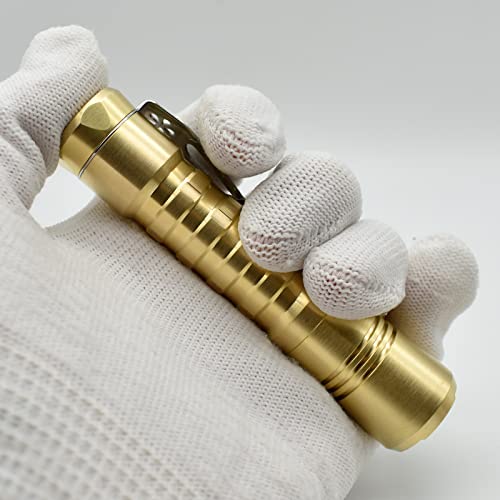 ReyLight Pineapple V3 Solid Brass AA/14500 Custom EDC Flashlight with ...