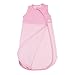 LETTAS Baby Girls 100% Cotton Stripe Removable Sleeve Sleeping Bag 0.5 Tog - Soft Wearable Blanket Pink (12-24 Months)
