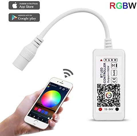 Zombber Bluetooth RGB/RGBW LED Controller for LED Strip Lights, Smartphone Control Support iOS or Android System, Color Changing, Mic Function, Music Sync, Goup Control, Timer Functions Etc