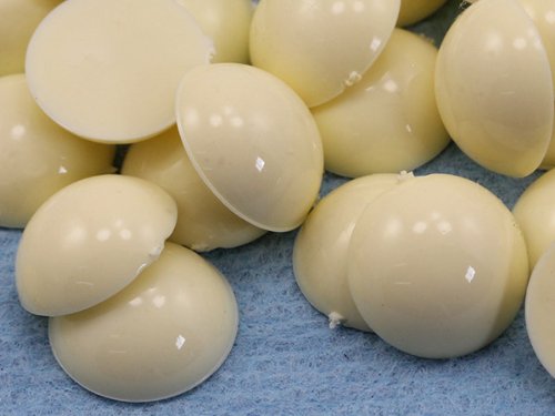 9mm Ivory .I001 Flat Back Acrylic Round Cabochons Plastic Pearl Gems for Jewelry Making Costume Making Cosplay Jewels Embelishments - 75 Pieces — image 1