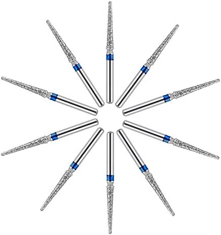 50PCS High Speed Diamond Burs 1.6mm FG Carborundum Burs Set, Tooth Whitening Polishing Drill Bits TR-11