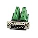 TwinkleBay DB15 Breakout Connector 15 Pin Connector Male with Nut