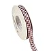 Red Gingham Ribbon Woven Edge Checkered Craft 25 Yards Ribbon Roll, 3/8 Inch Wide