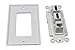 RiteAV - 2 HDMI and 1 Cat5e White Ethernet Port Wall Plate Decorative - White
