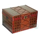 Quickway Imports Pirate Steamer Trunk with Faux Leather