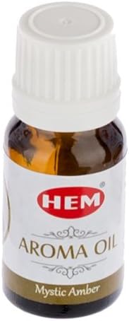 Hem Incense Aroma Oil 10 ML Mystic Amber Jasmine Musk Orange Rose Sandal Choose Scent and Quantity. (Set of 3, Mystic Amber)
