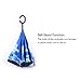 iTrunk Double Layer Reverse Folding Umbrella with C-Shaped Hands Free Handle, UV Protection Windproof Waterproof for Outdoor and Car Use, Blue