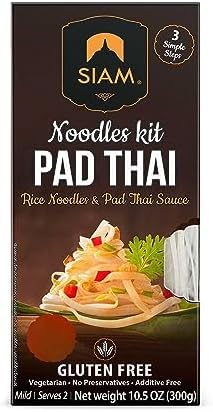 De Siam Pad Thai Rice Noodles & Pad Thai Sauce Cooking Kit 300 gm; Thai ...