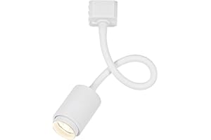 KAYYELAMP H-Type Track Lighting, 5W COB Neutral Light Modern Design Aluminum White Mini Track Mount Flexible Angle Adjusted Pendant Light Fixtures for Gallery Showcase Kitchen Loft(No Track)