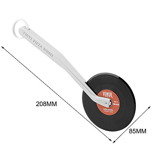 Windwinevine Professional Top Spin Fresh Slice Record Player Pizza Cutter Vinyl Record Design Pizza Wheel Cutter Kitchen Accessories