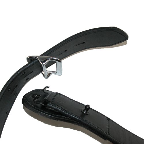 Boston Leather Men's Leather Fully Lined Sam Browne 2 1/4 Inch Belt, 40, Black