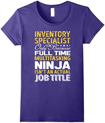 Womens Inventory Specialist Is Not An Actual Job Title TShirt Small Purple