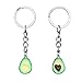Meiligo Avocado Green Avocado Charm Necklace, Earrings & Keychain Set
