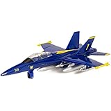 9" X-Planes US Navy F-18 Hornet Blue Jet Toy with Pull Back Action