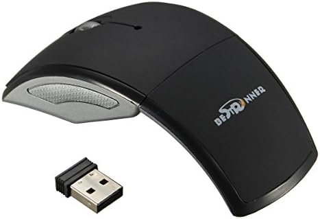 BESTRUNNER 2.4GHz Foldable Wireless Optical Mouse Mice USB Receiver