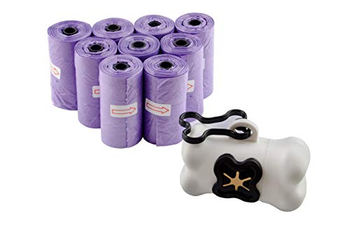 PETSWORLD Puppy Training Pads (28x34) 150Ct, Bundle with Dog Waste Bags + Dispenser (9 Rolls 180 Ct)