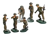 New Britains Super Deetail Toy Soldiers WWII British Infantry 54mm Collectible Figures Set of 6