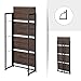 VASAGLE Industrial Ladder Shelves, 4-Tier Bookshelf, Multifunctional Shelving Unit, Easy Assembly, with Metal Frame, Rustic Dark Brown ULLS88BF