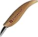FLEXCUT Cutting Knife, High Carbon Steel Blade, Ash Handle, 1-1/4 inch Blade Bevel Length (KN12)